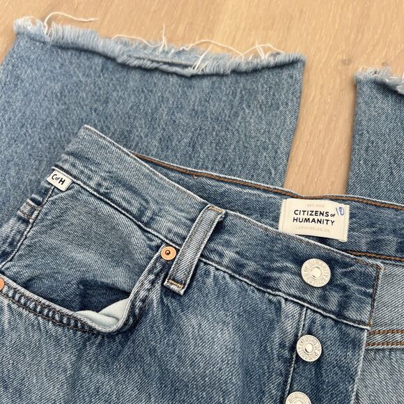 Citizens of Humanity Jeans Women 25 Annina High Rise Wide Leg Relaxed Button Fly - Picture 3 of 8